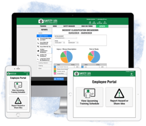 Safety 101 helps any company, college, university, government agency, city or any other organization proactively manage their safety program with workplace safety management system software