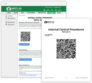 Access documents via QR code with Safety 101 document manager
